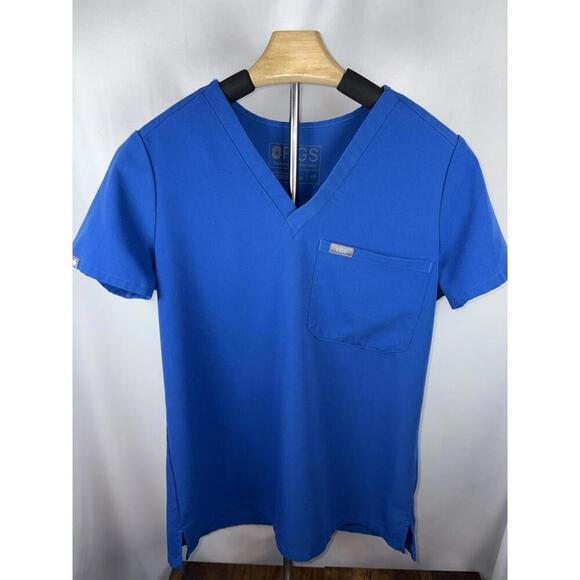 FIGS Tops - Figs Women’s Technical Collection Catarina Pocket Scrub Top Size XS Blue